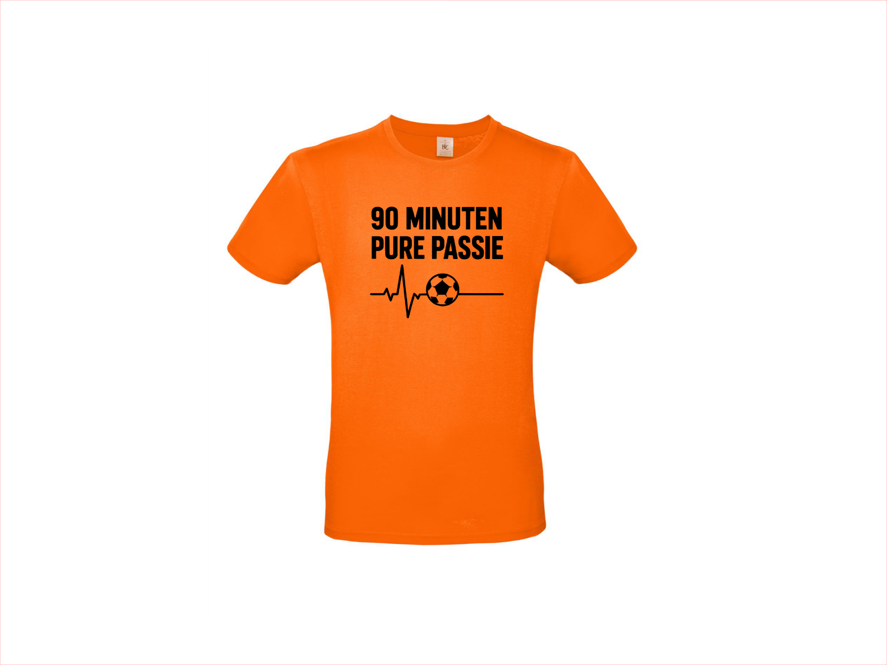 T-shirt met korte mouwen 90 Minuten Pure Passie – Voor de Echte Voetbalfan!