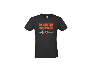T-shirt met korte mouwen 90 Minuten Pure Passie – Voor de Echte Voetbalfan!