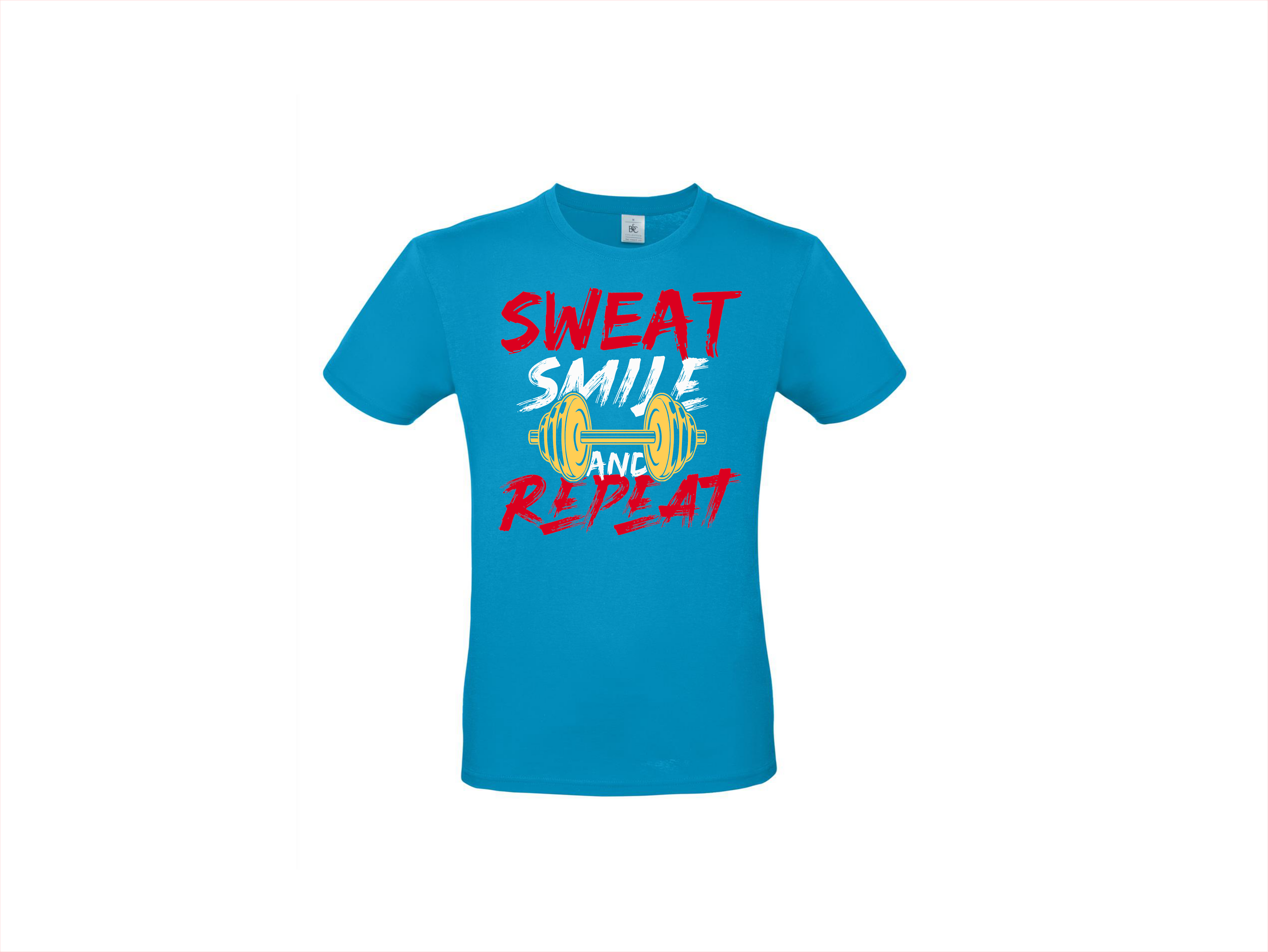 T-shirt 💪 Sweat, Smile and Repeat – Voor de echte doorzetter!