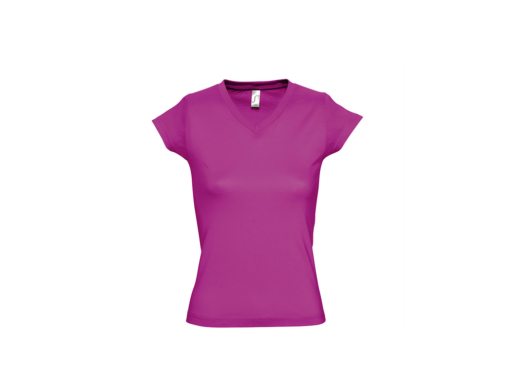 T-shirt dames met V-hals eigen Design