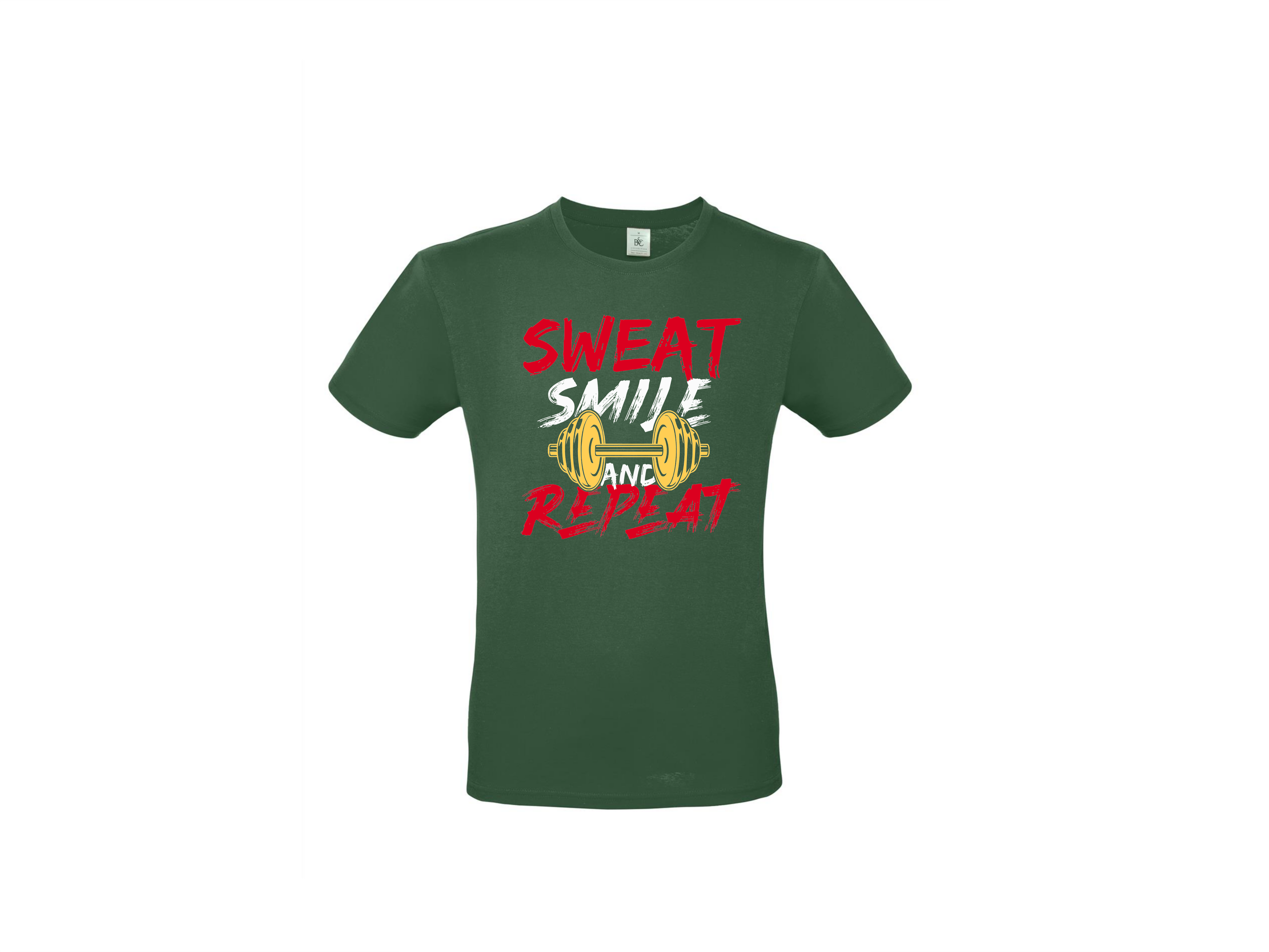 T-shirt 💪 Sweat, Smile and Repeat – Voor de echte doorzetter!