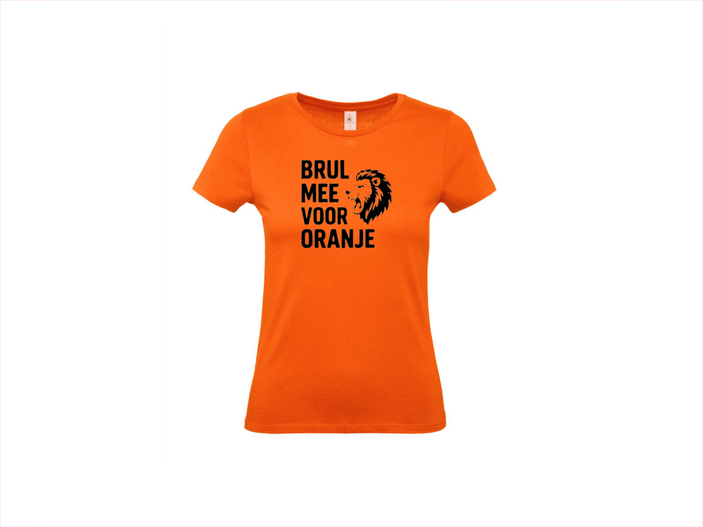 T-shirt met korte mouwen Brul Mee Voor Oranje! 🦁🇳🇱