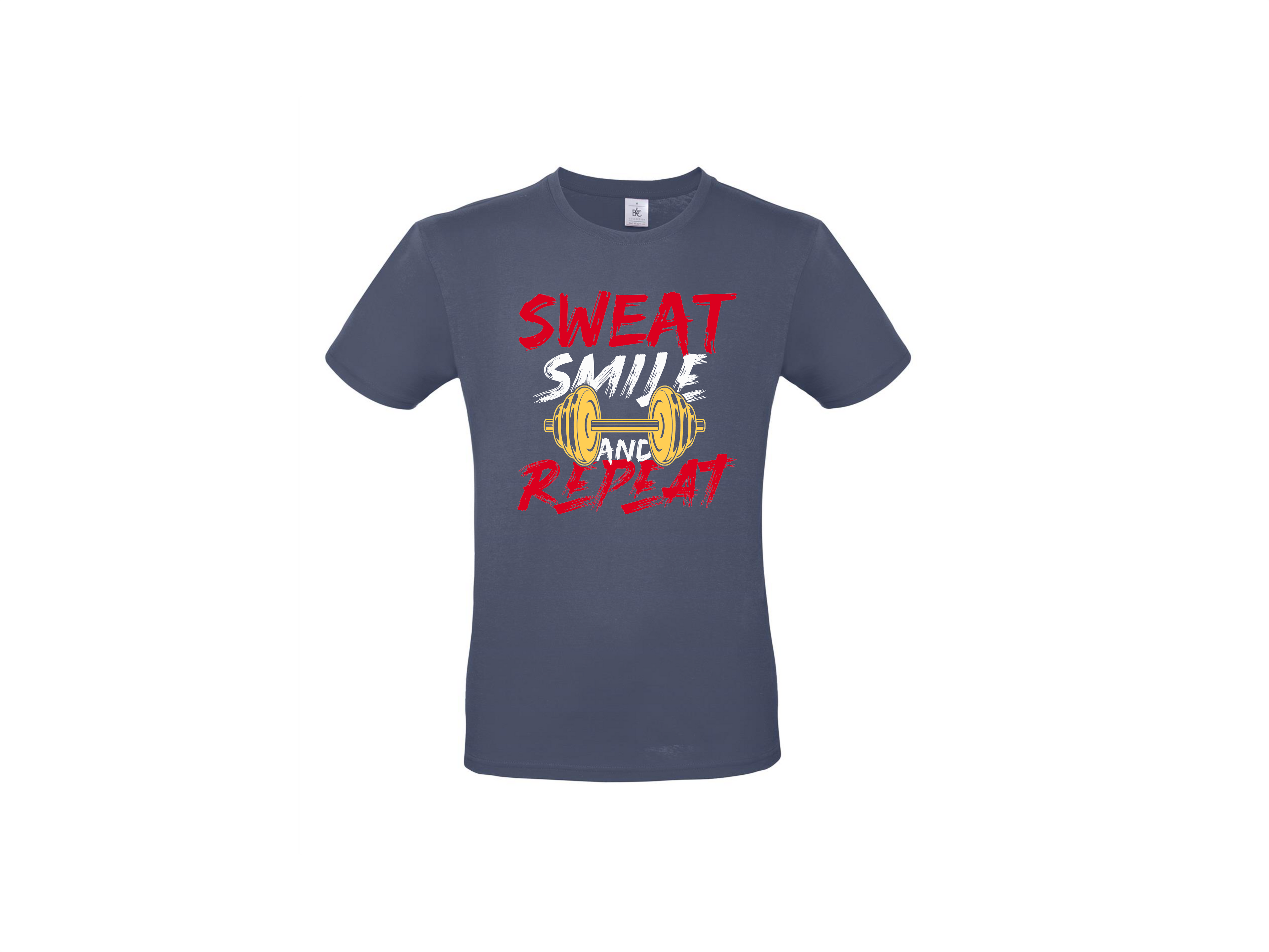 T-shirt 💪 Sweat, Smile and Repeat – Voor de echte doorzetter!
