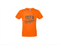 T-shirt met korte mouwen:🍺🧡 Eéntje Voor De Gezelligheid – Oranje Feestshirt