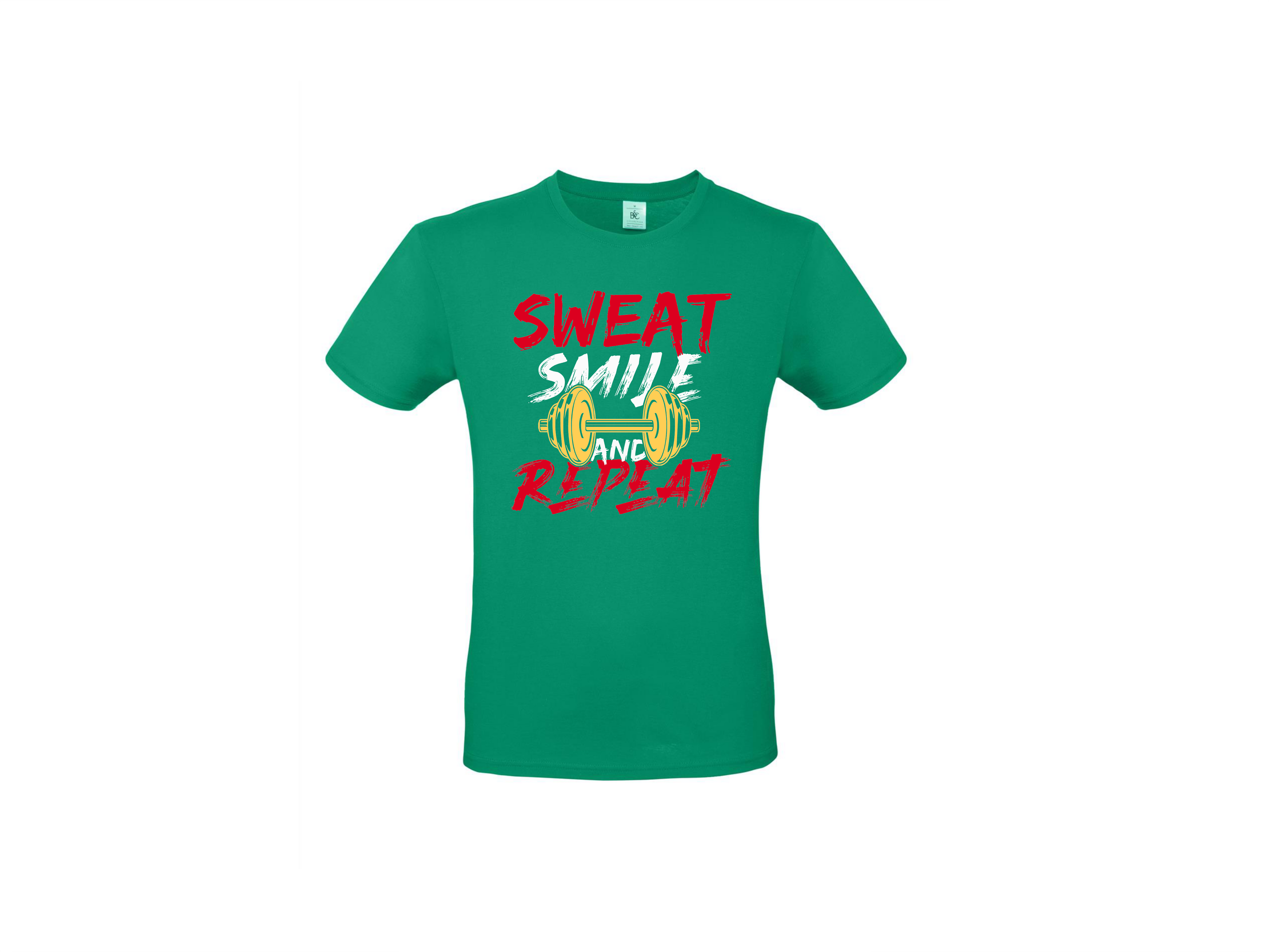 T-shirt 💪 Sweat, Smile and Repeat – Voor de echte doorzetter!