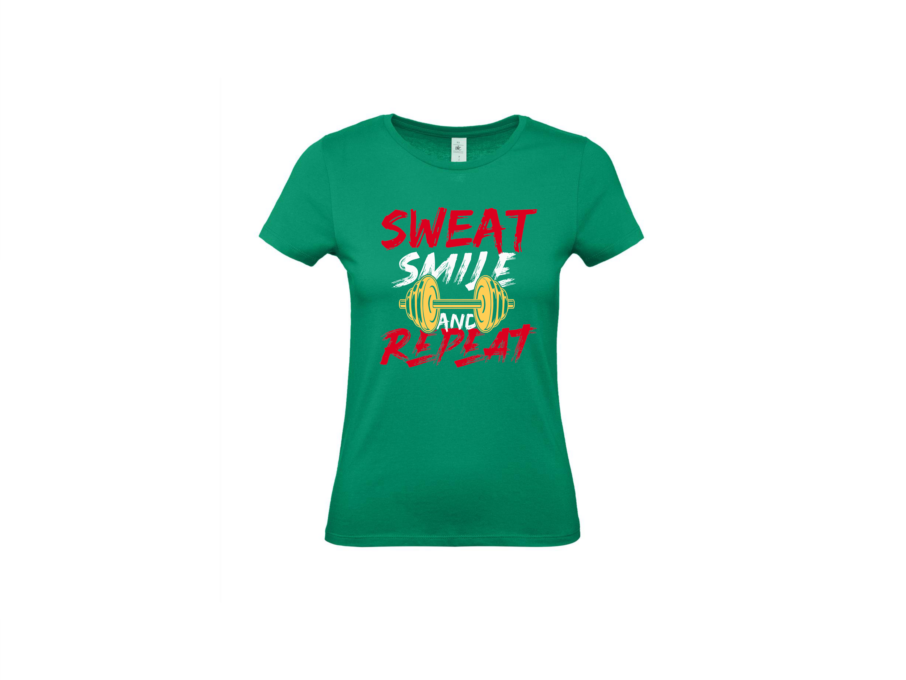 T-shirt 💪 Sweat, Smile and Repeat – Voor de echte doorzetter!