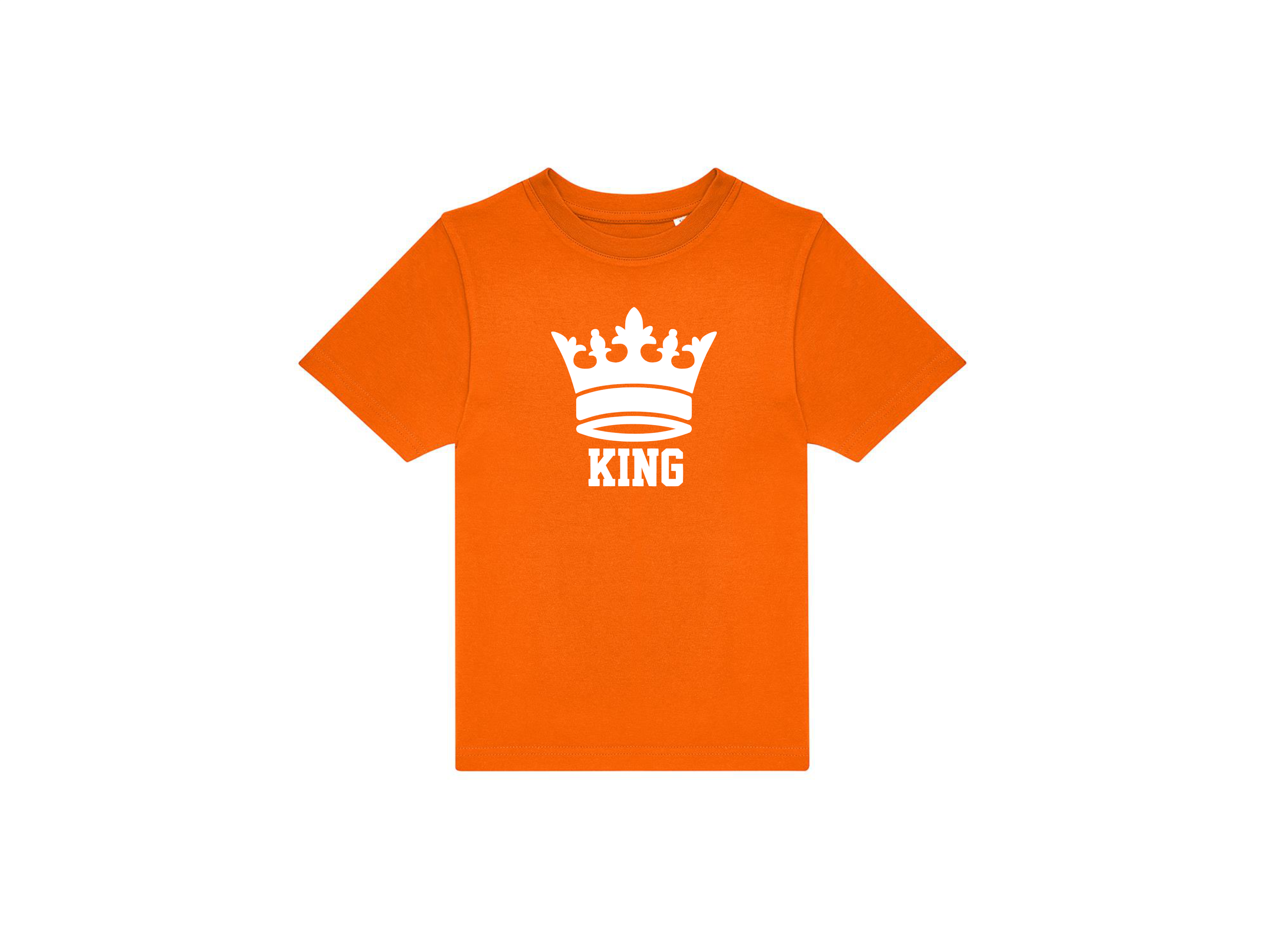 T-shirt kinderen:👑 Klein of groot… iedereen is royal op Koningsdag!
