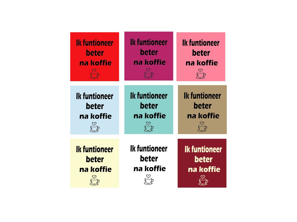 tegeltje - koffie