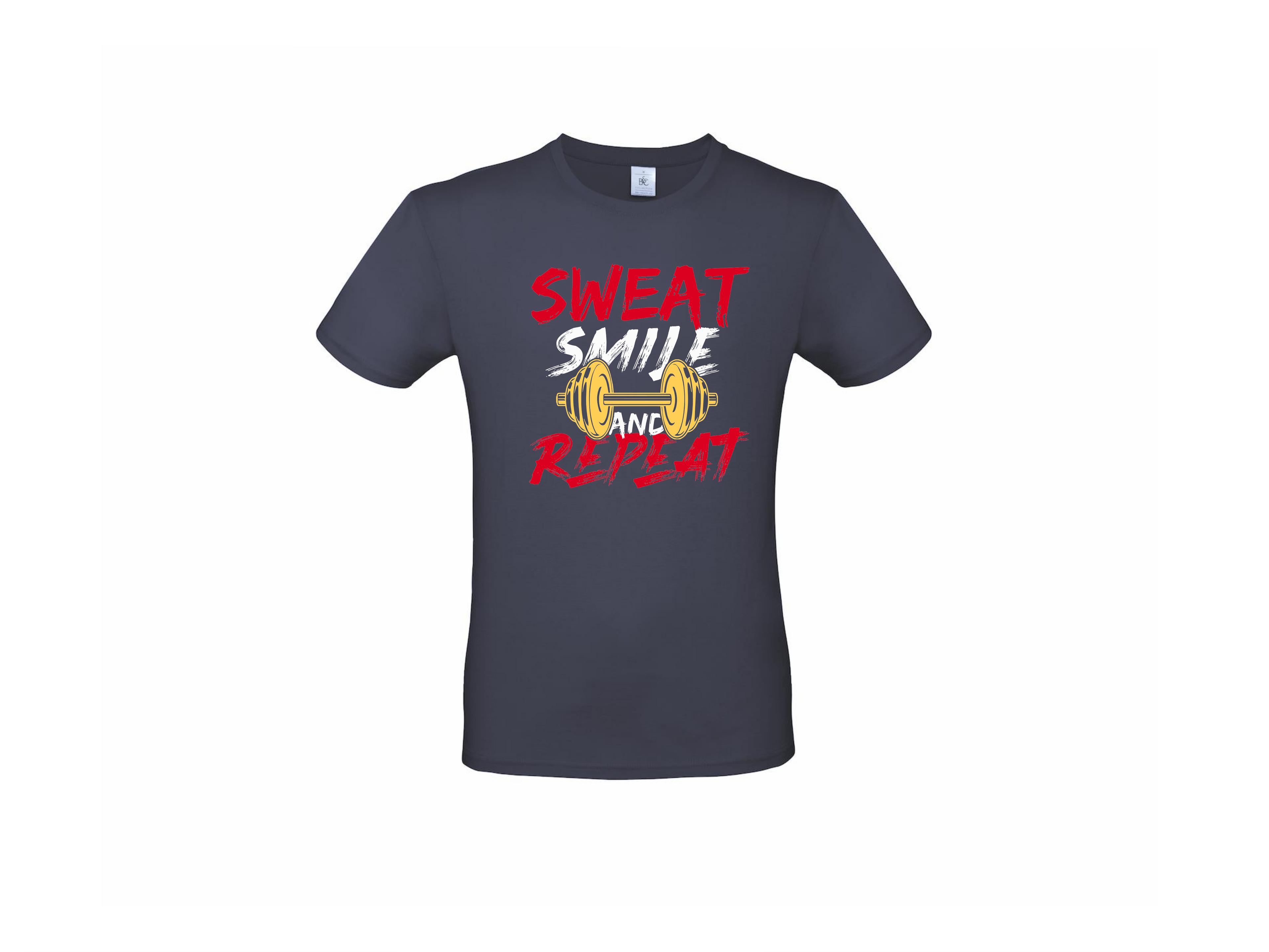 T-shirt 💪 Sweat, Smile and Repeat – Voor de echte doorzetter!