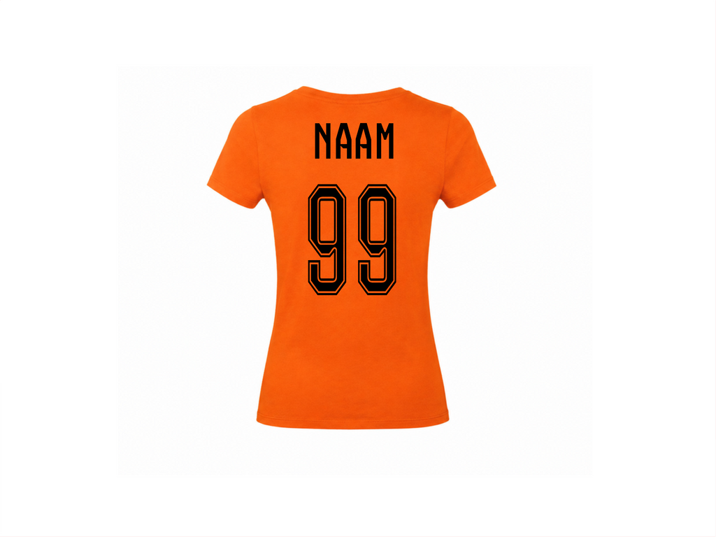T-shirt met korte mouwen Mama – De Fanatiekste Supporter! 🧡⚽