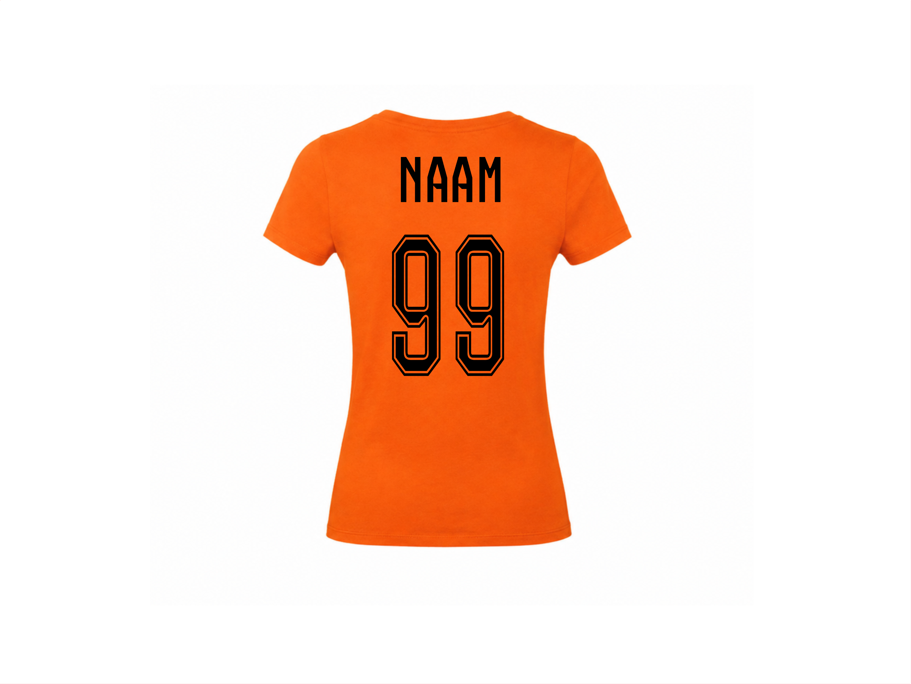 T-shirt met korte mouwen Mama – De Fanatiekste Supporter! 🧡⚽
