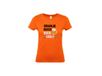 T-shirt met korte mouwen:🍺🧡 Oranje boven, bier erbij!