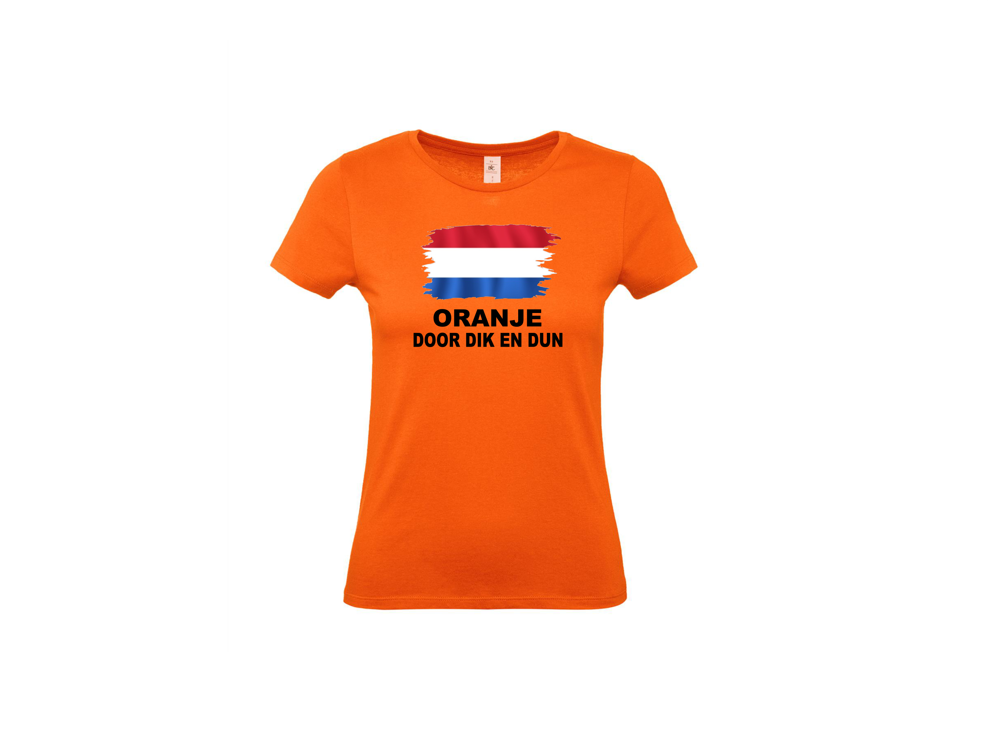 T-shirt met korte mouwen: Oranje door dik en dun