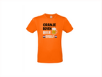 T-shirt met korte mouwen:🍺🧡 Oranje boven, bier erbij!