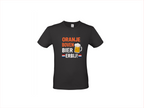 T-shirt met korte mouwen:🍺🧡 Oranje boven, bier erbij!