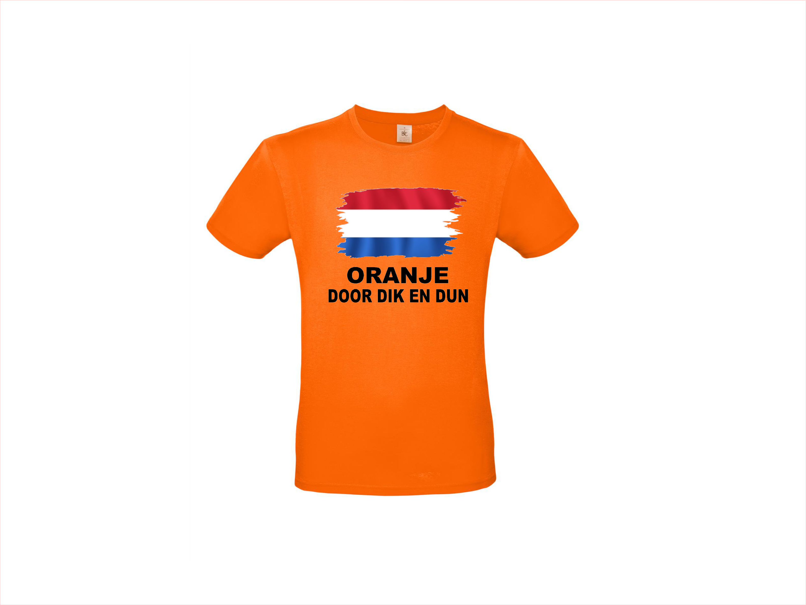 T-shirt met korte mouwen: Oranje door dik en dun
