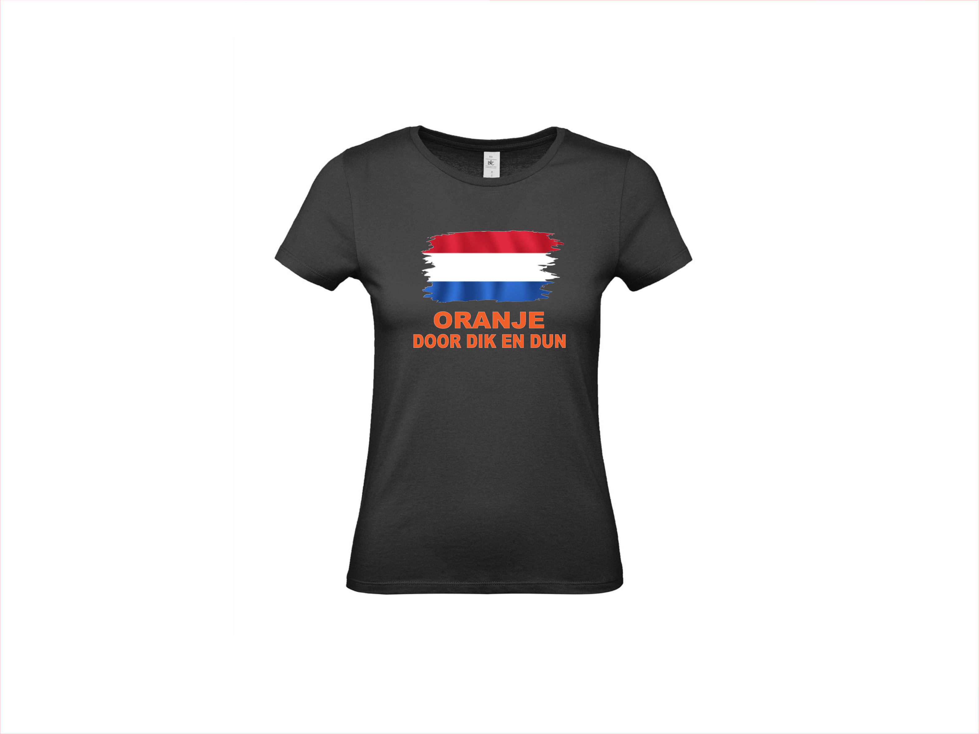 T-shirt met korte mouwen: Oranje door dik en dun