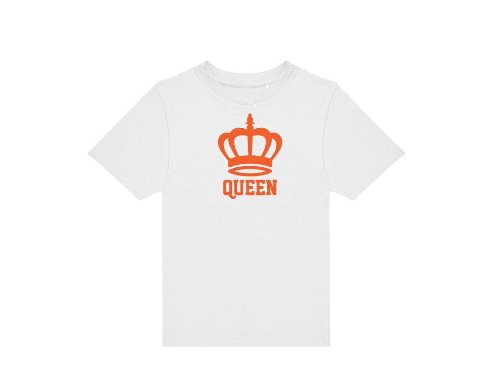 T-shirt kinderen:👑 Klein of groot… iedereen is royal op Koningsdag!