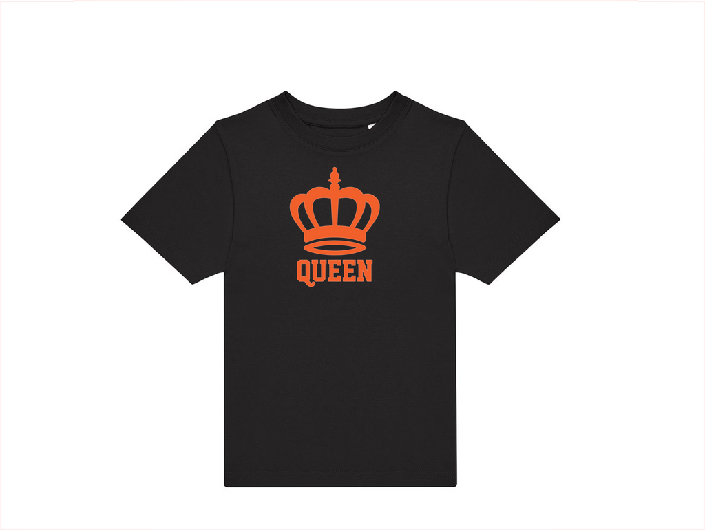T-shirt kinderen:👑 Klein of groot… iedereen is royal op Koningsdag!