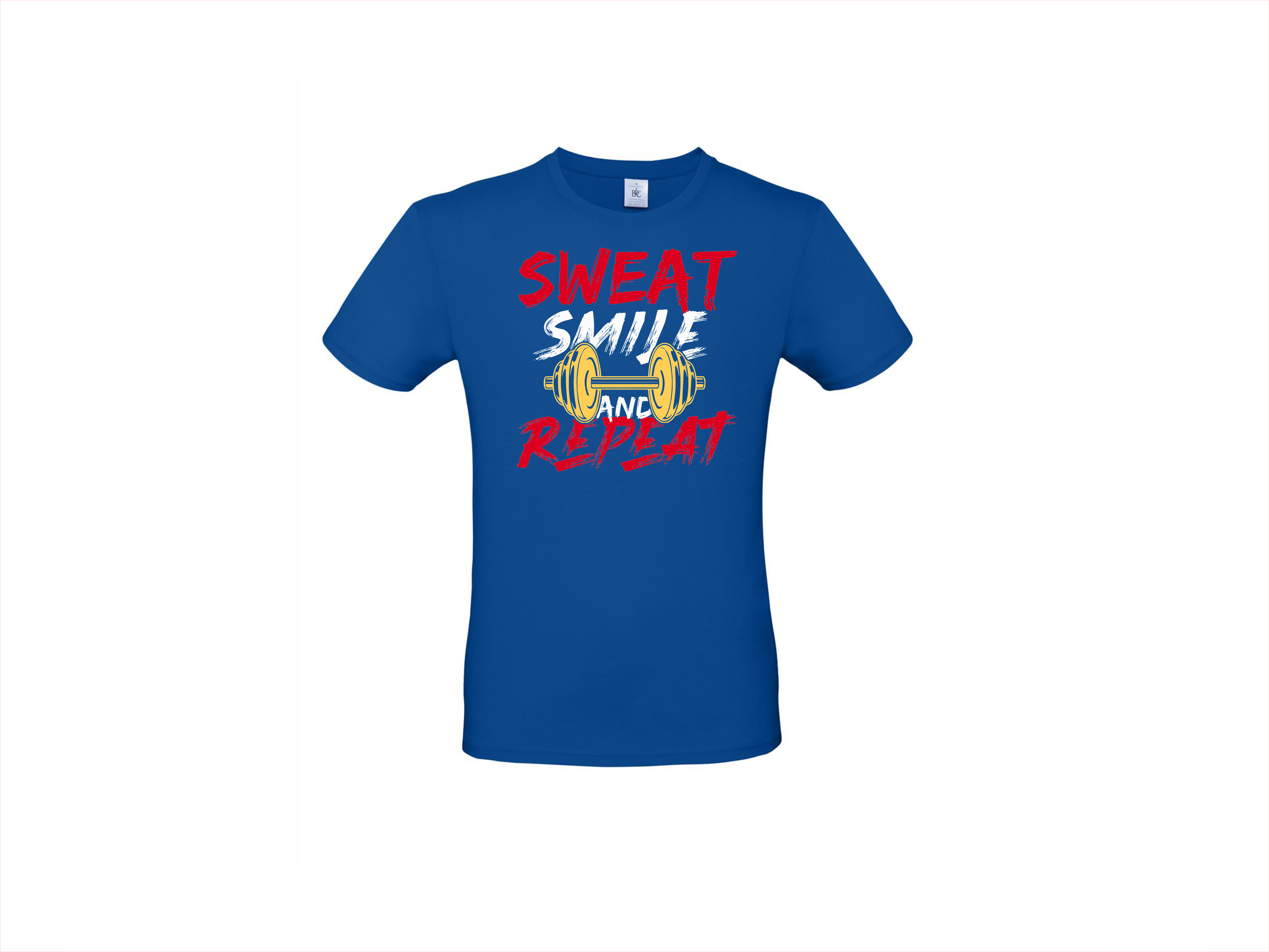 T-shirt 💪 Sweat, Smile and Repeat – Voor de echte doorzetter!
