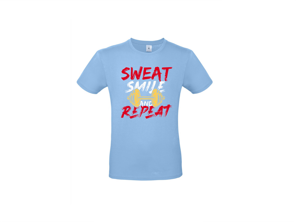 T-shirt 💪 Sweat, Smile and Repeat – Voor de echte doorzetter!