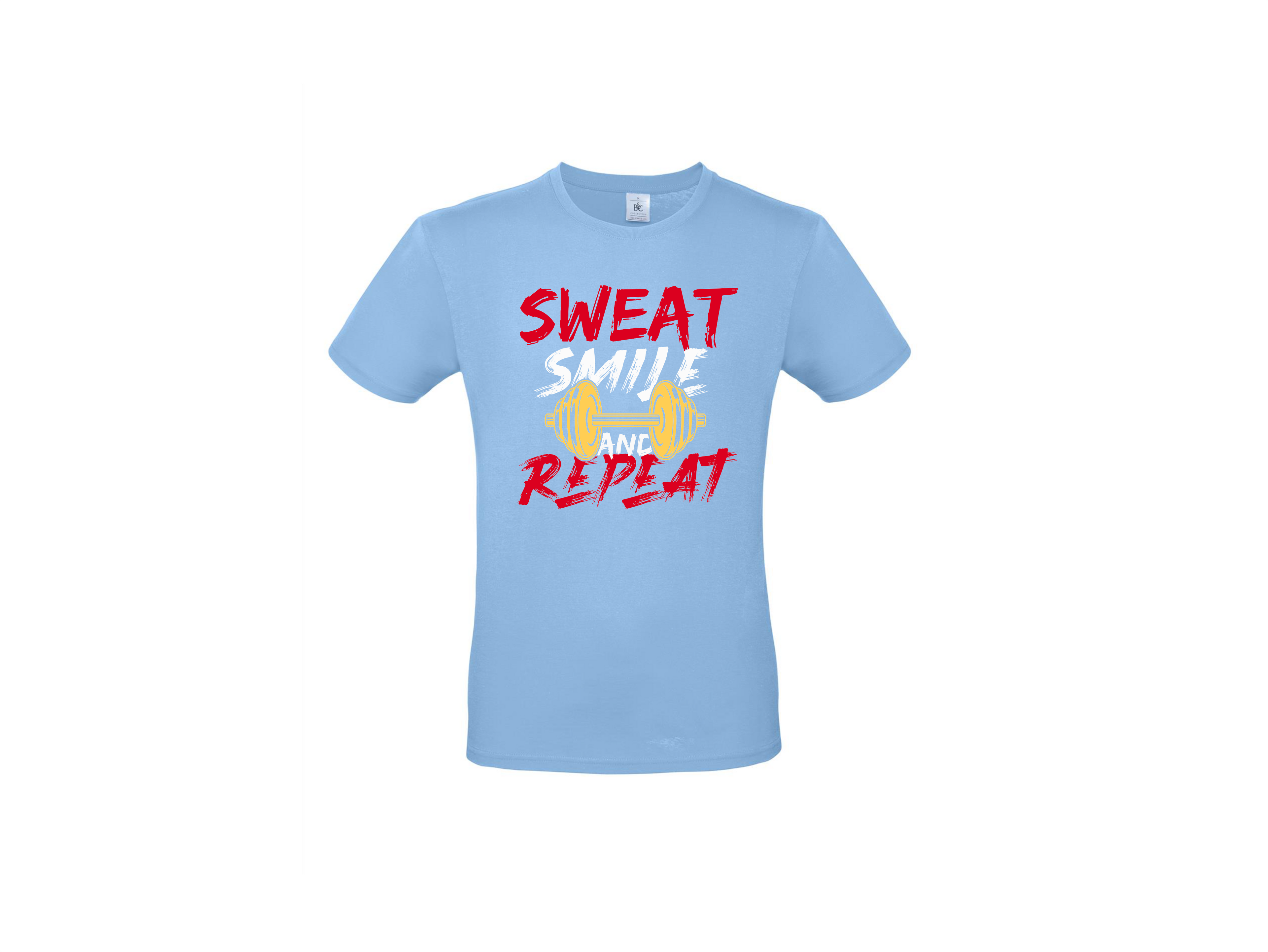 T-shirt 💪 Sweat, Smile and Repeat – Voor de echte doorzetter!