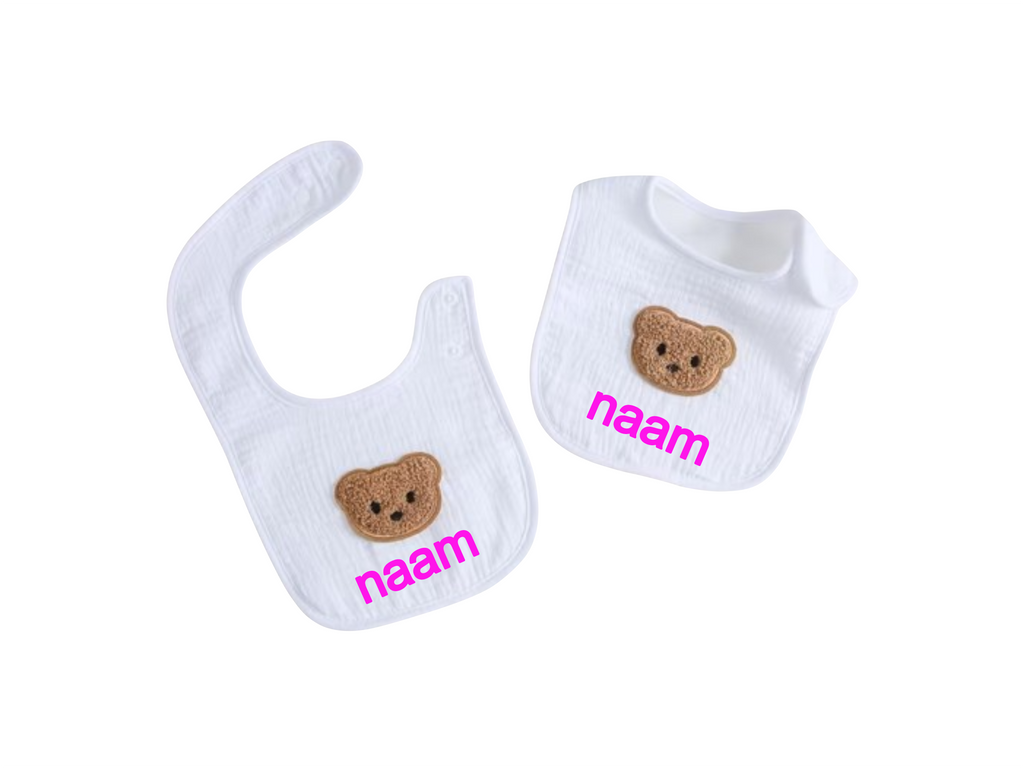 Gepersonaliseerd Baby Slabbetje met Naam 🤍