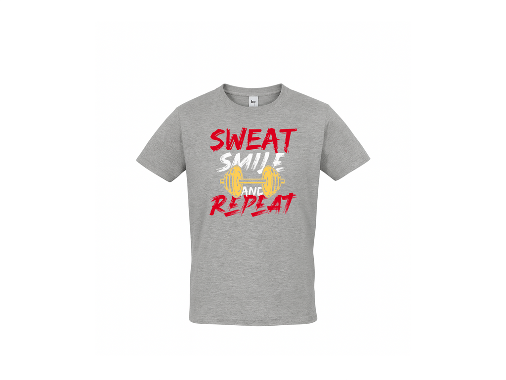 T-shirt 💪 Sweat, Smile and Repeat – Voor de echte doorzetter!