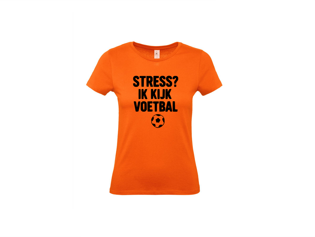 T-shirt met korte mouwen: Stress? ik kijk voetbal