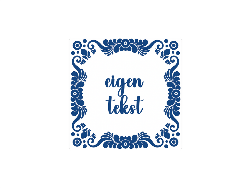 tegeltje - delfts blauw met eigen tekst