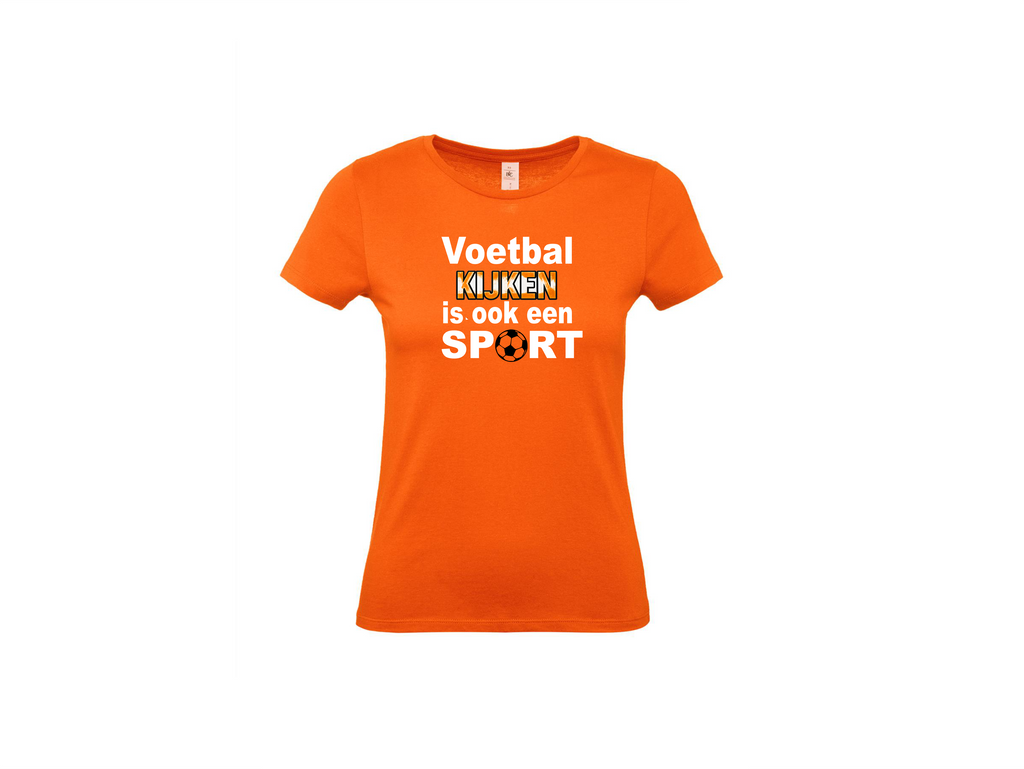 T-shirt met korte mouwen: Voetbal kijken is ook een sport