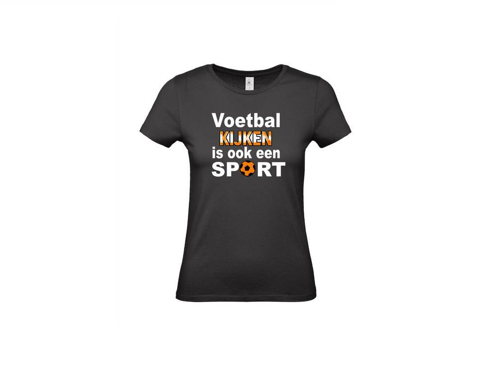 T-shirt met korte mouwen: Voetbal kijken is ook een sport
