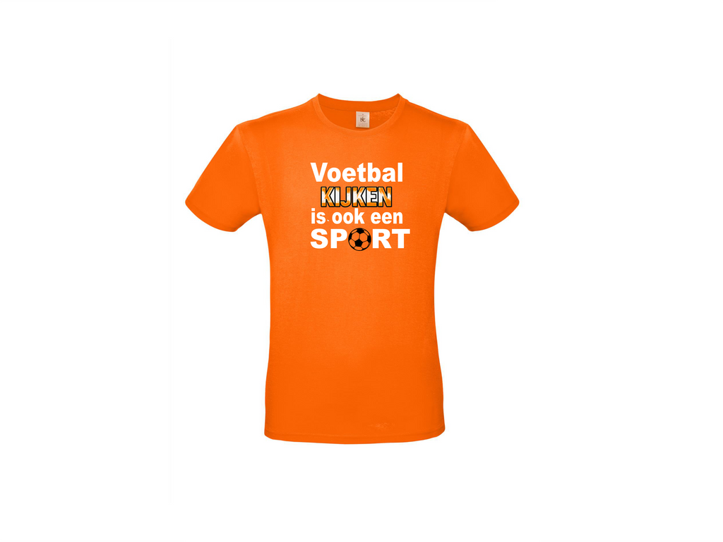 T-shirt met korte mouwen: Voetbal kijken is ook een sport