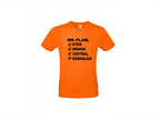 T-shirt met korte mouwen: ⚽ WK Plan: Eten, Drinken, Voetbal, Herhalen