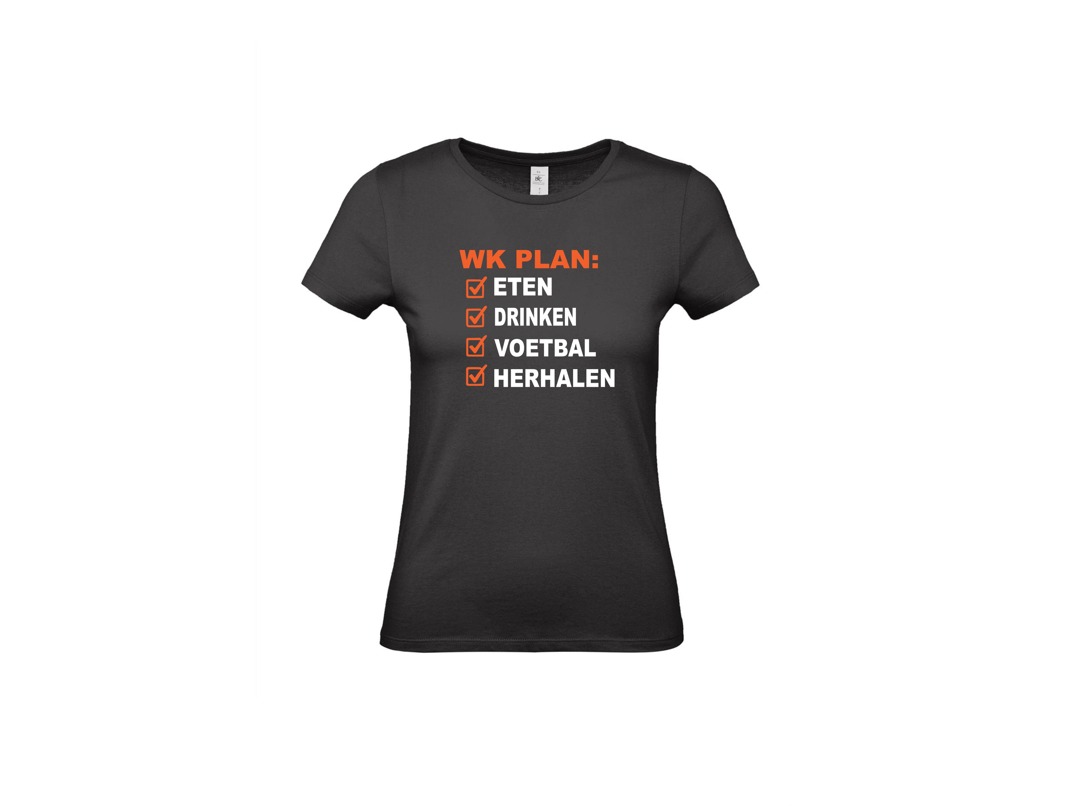 T-shirt met korte mouwen: ⚽ WK Plan: Eten, Drinken, Voetbal, Herhalen