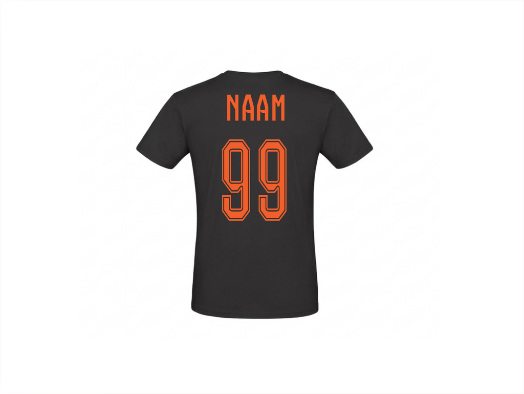 T-shirt met korte mouwen Mama – De Fanatiekste Supporter! 🧡⚽