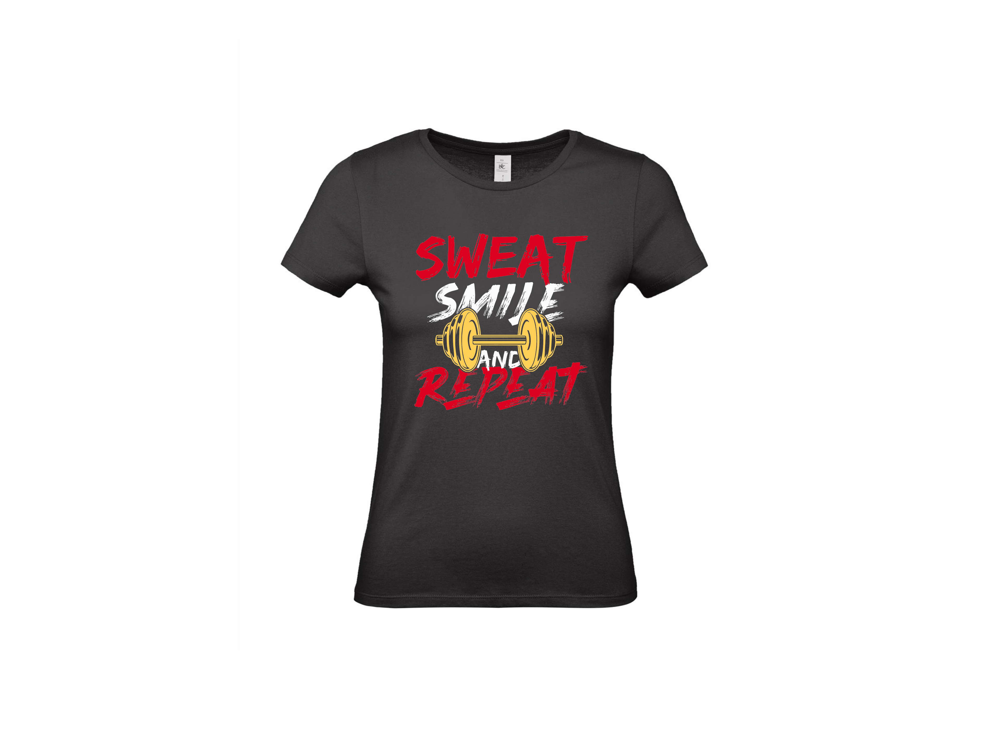 T-shirt 💪 Sweat, Smile and Repeat – Voor de echte doorzetter!